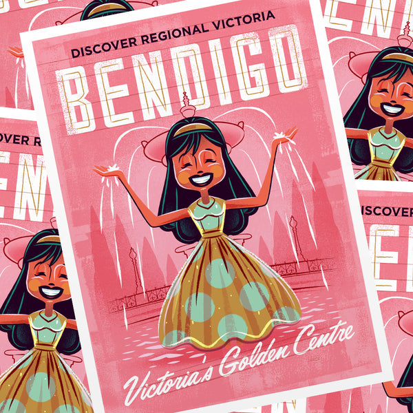 Bendigo Print Pink