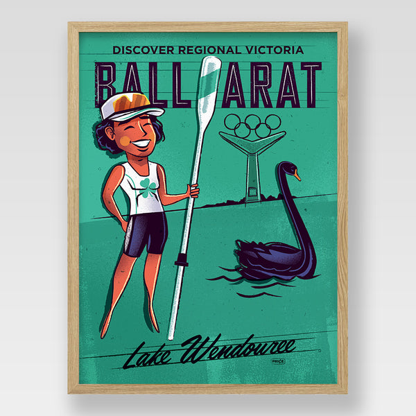 Ballarat Rowing Man Teal