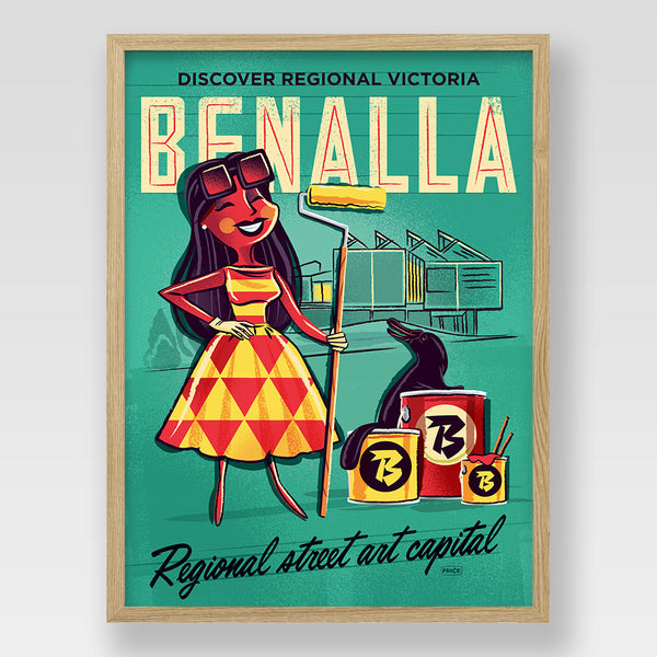 Benalla Print Teal