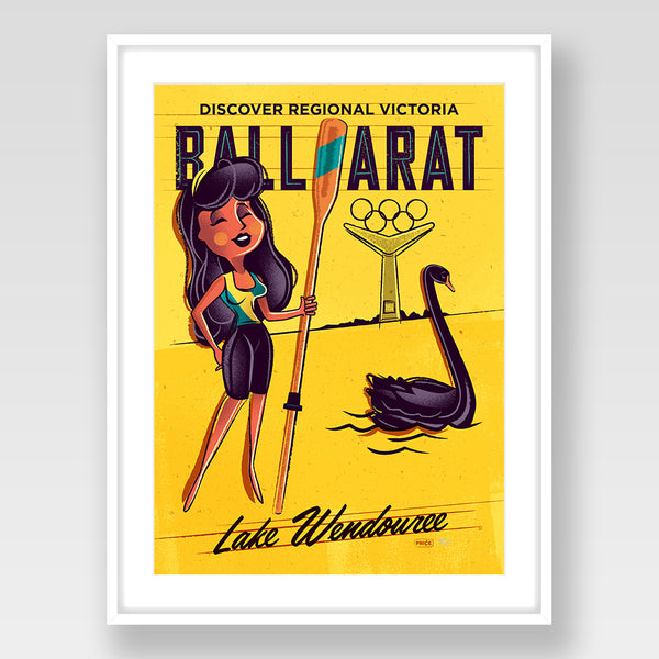 Ballarat Lake Wendouree Print Gold